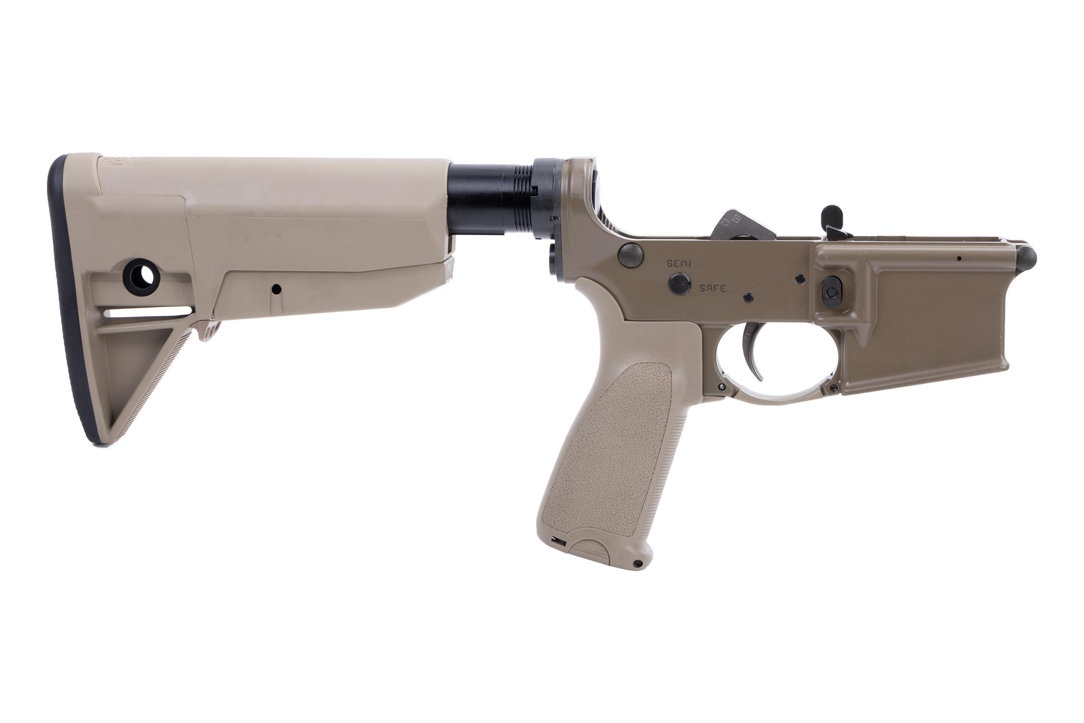 Bravo Company Manufacturing MK2 AR-15 Lower Receiver with Mod 0 Stock - Complete Lower - FDE - Cosmetic Blem - Primary Arms Exclusive